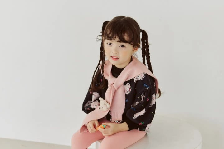 Orange Mom - Korean Children Fashion - #prettylittlegirls - Bear Shoulder Shawl - 2