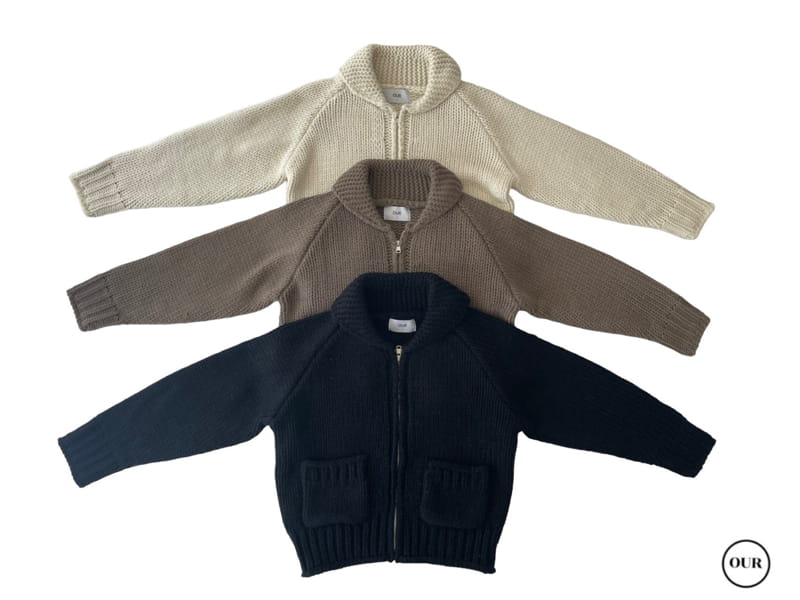 Our - Korean Children Fashion - #designkidswear - Heavy Sweater Zip-up