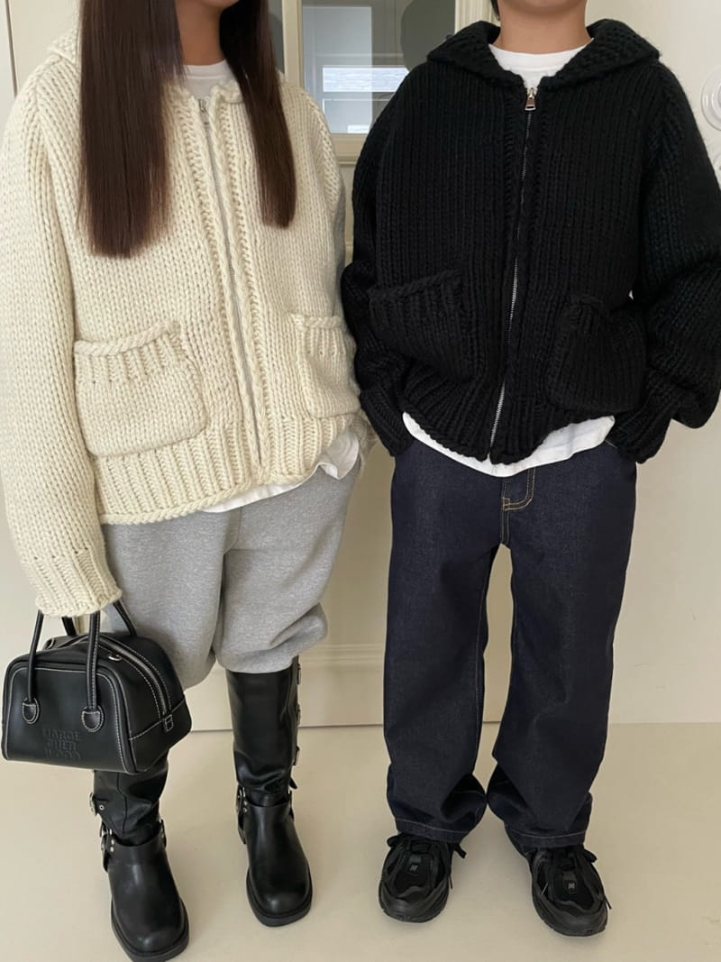 Our - Korean Children Fashion - #fashionkids - Heavy Sweater Zip-up - 3