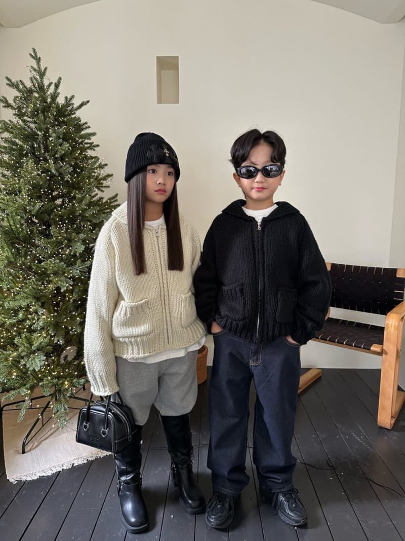 Our - Korean Children Fashion - #fashionkids - Heavy Sweater Zip-up - 4