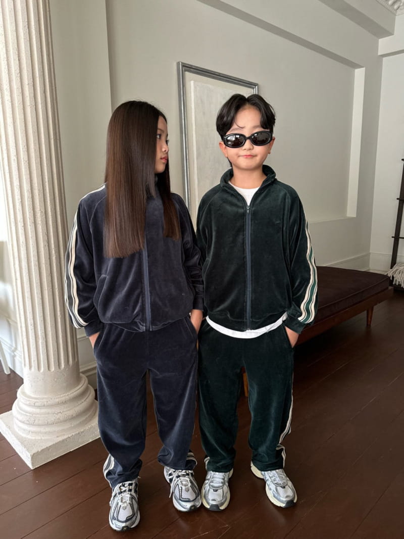 Our - Korean Children Fashion - #minifashionista - Perry Veloure Zip-up - 8