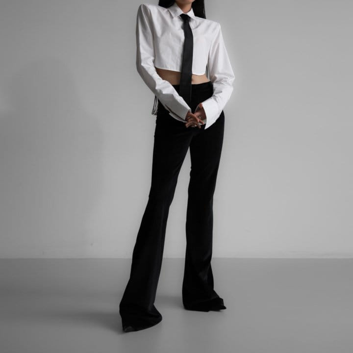 Paper Moon - Korean Women Fashion - #momslook - smooth velvet flared maxi length trousers