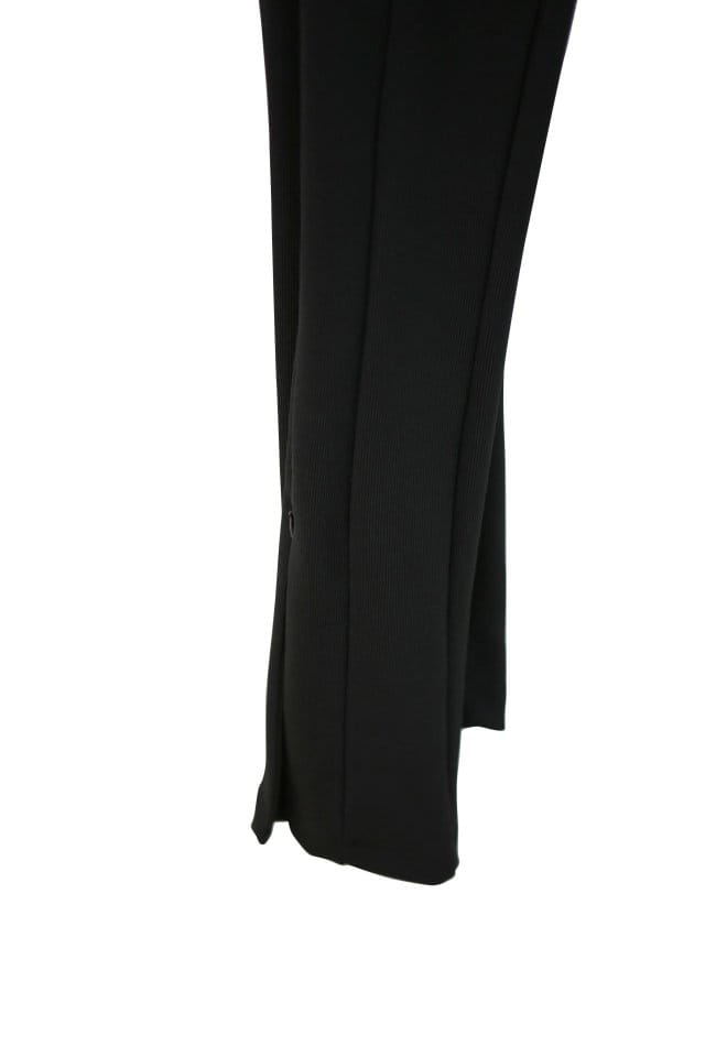 Paper Moon - Korean Women Fashion - #momslook - ribbed side slit leggings - 8