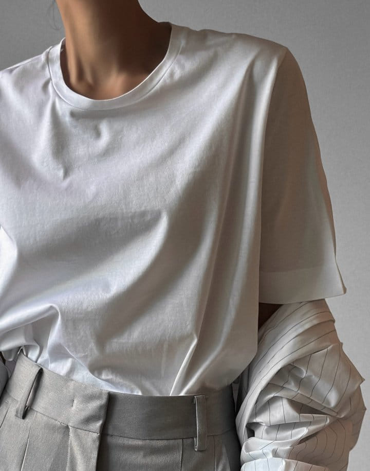 Paper Moon - Korean Women Fashion - #momslook - LUX silket basic t ~ shirt