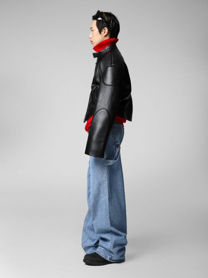 Paper Moon - Korean Women Fashion - #momslook - LUX oversized lambskin leather racer biker jacket