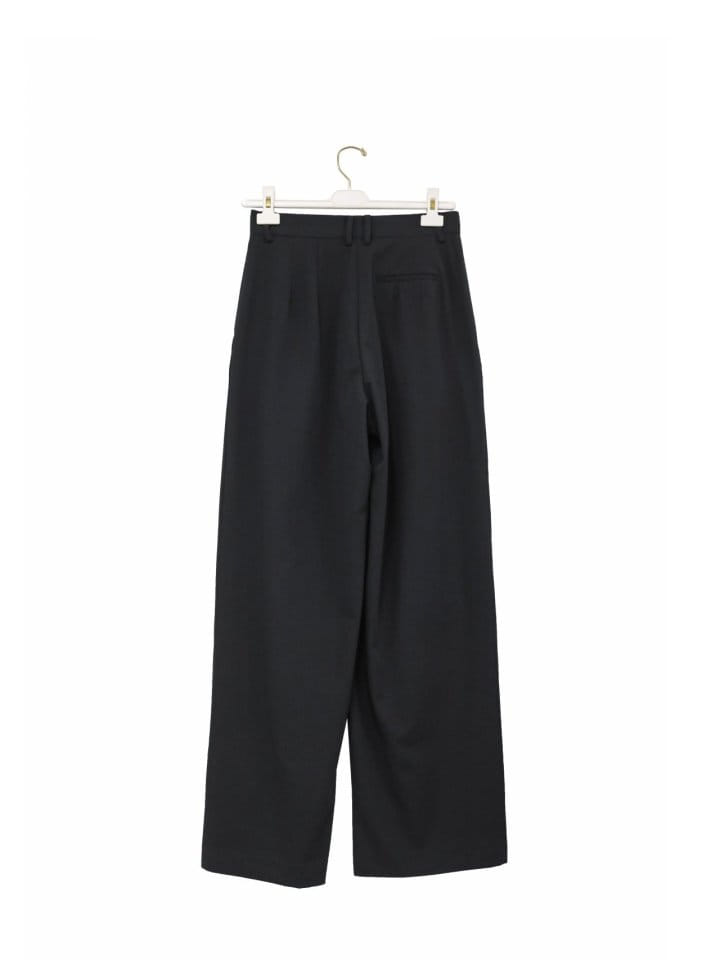 Paper Moon - Korean Women Fashion - #momslook - low waisted double pleats wide trousers - 5