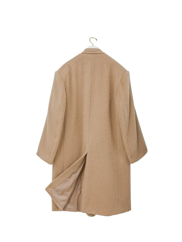 Paper Moon - Korean Women Fashion - #momslook - peaked lapel detail mohair maxi oversized coat - 10