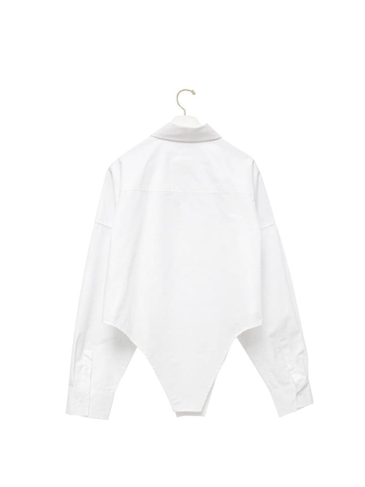 Paper Moon - Korean Women Fashion - #momslook - bodysuit detail button down shirt - 6