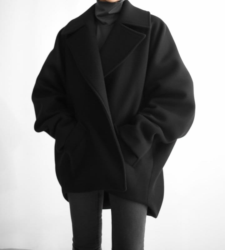 Paper Moon - Korean Women Fashion - #thelittlethings - LUX oversized wool cocoon pea coat - 4