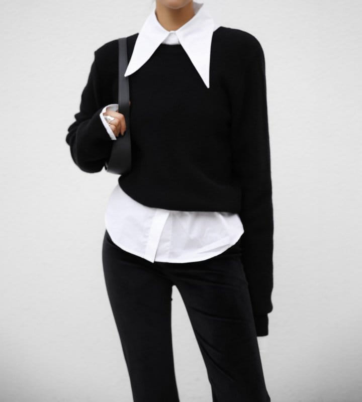 Paper Moon - Korean Women Fashion - #pursuepretty - cashmere back twist drape knit top - 2