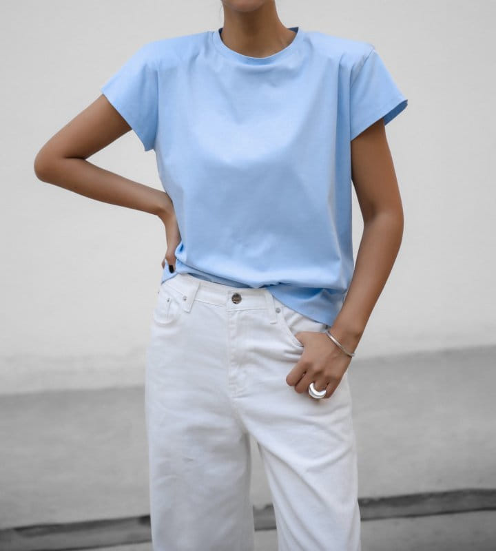 Paper Moon - Korean Women Fashion - #pursuepretty -  premium cotton classic slim padded t ~ shirt