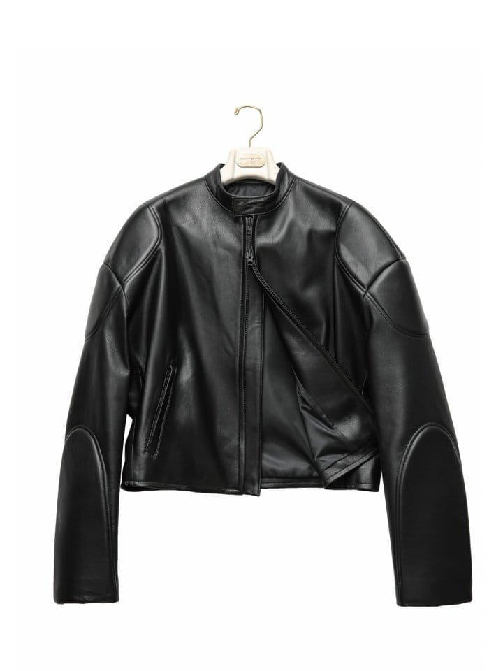 Paper Moon - Korean Women Fashion - #romanticstyle - LUX oversized lambskin leather racer biker jacket - 7