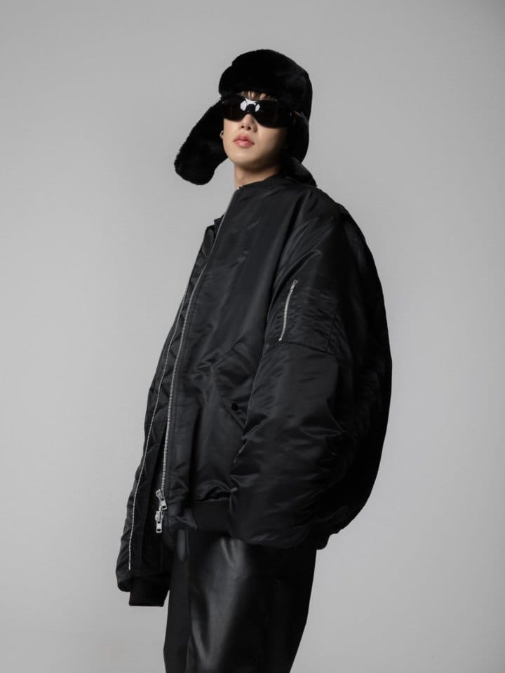 Paper Moon - Korean Women Fashion - #romanticstyle - super oversized two way zipper MA ~ 1 bomber jacket - 4
