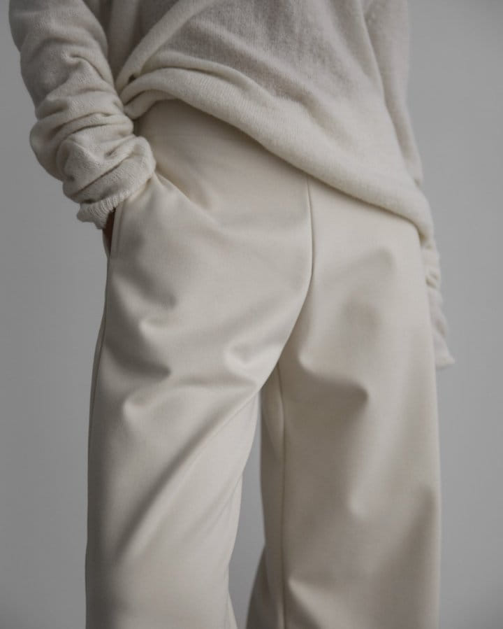 Paper Moon - Korean Women Fashion - #shopsmall - herringbone fabric banded wide trousers - 5