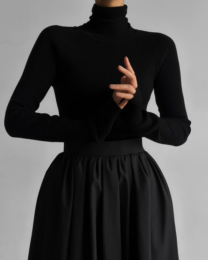Paper Moon - Korean Women Fashion - #shopsmall - turtleneck ribbed knit top - 3