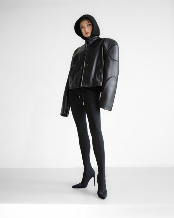 Paper Moon - Korean Women Fashion - #thatsdarling - LUX oversized lambskin leather racer biker jacket - 2