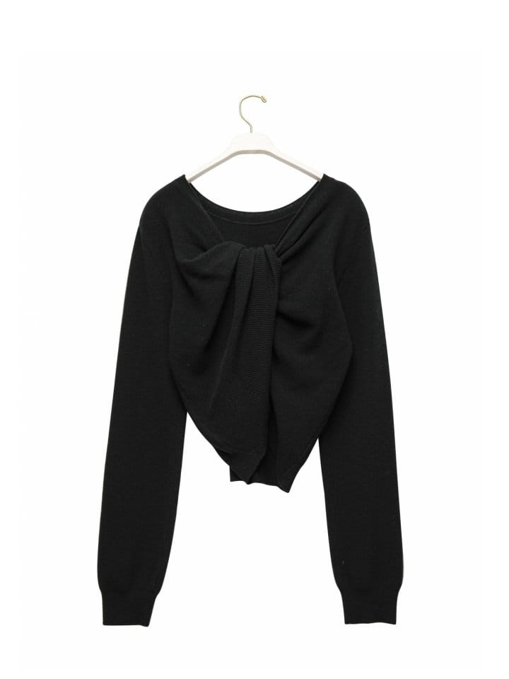 Paper Moon - Korean Women Fashion - #thatsdarling - cashmere back twist drape knit top - 6