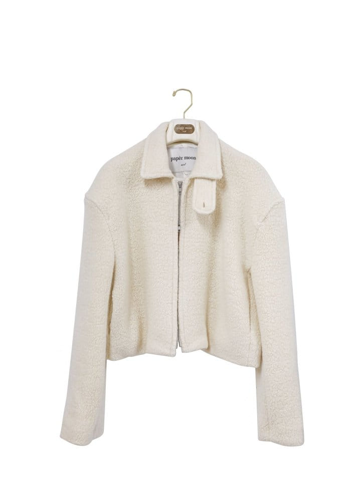 Paper Moon - Korean Women Fashion - #thatsdarling - Bouclé alpaca blend wool cropped two way zipped jacket - 8