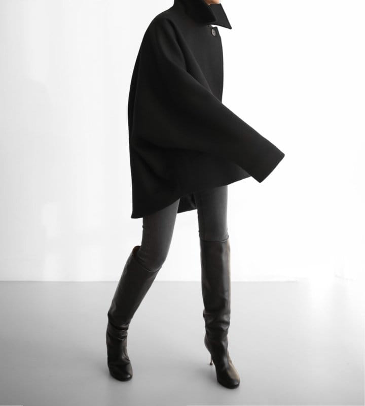 Paper Moon - Korean Women Fashion - #thatsdarling - LUX oversized wool cocoon pea coat - 2