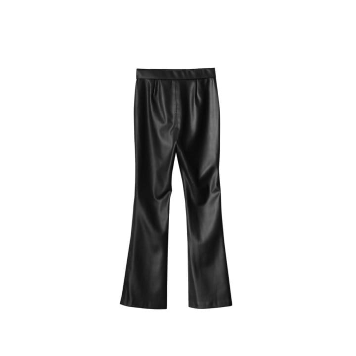 Paper Moon - Korean Women Fashion - #thatsdarling - leather cropped flare pants - 4