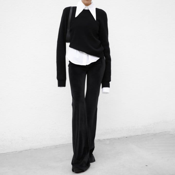 Paper Moon - Korean Women Fashion - #vintagekidsstyle - cashmere back twist drape knit top