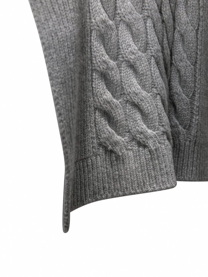 Paper Moon - Korean Women Fashion - #womensfashion - twisted chunky detail turtleneck knit cape top - 9