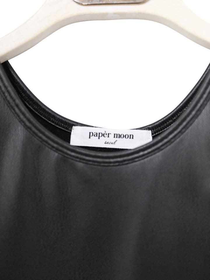 Paper Moon - Korean Women Fashion - #womensfashion - vegan leather cropped tank sleeveless top - 9