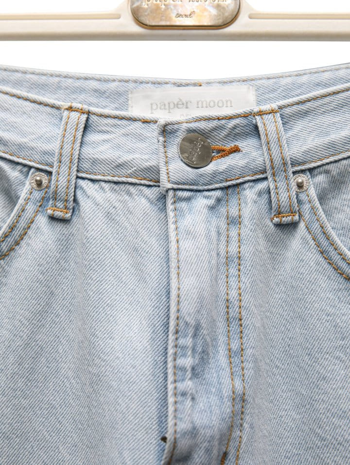 Paper Moon - Korean Women Fashion - #womensfashion - iced blue wide leg flared denim jeans - 7