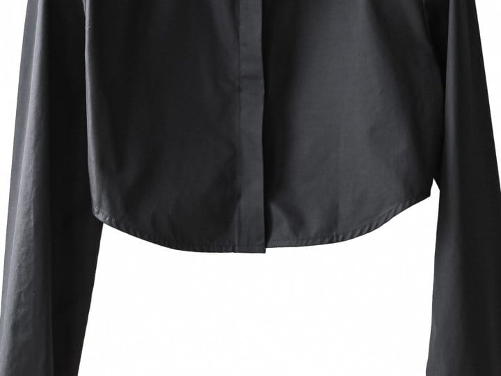 Paper Moon - Korean Women Fashion - #womensfashion - LUX shoulder pad cropped button down shirt - 10