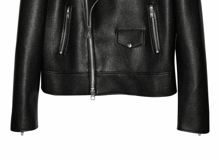 Paper Moon - Korean Women Fashion - #womensfashion - oversized chunky zipped vegan leather biker jacket - 11