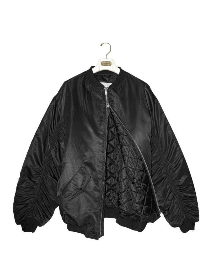 Paper Moon - Korean Women Fashion - #womensfashion - super oversized two way zipper MA ~ 1 bomber jacket - 10