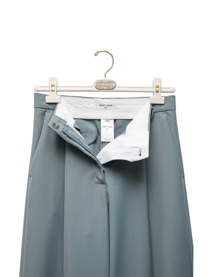 Paper Moon - Korean Women Fashion - #womensfashion - high waist one pleated wide trousers - 11