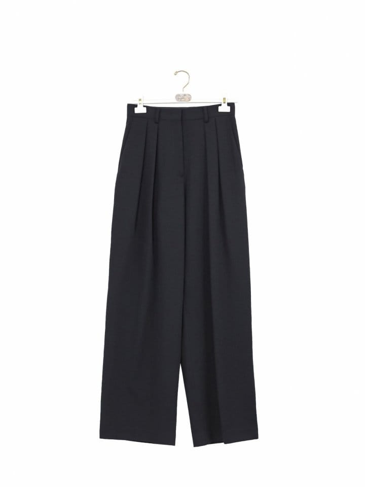 Paper Moon - Korean Women Fashion - #momslook - low waisted double pleats wide trousers - 4