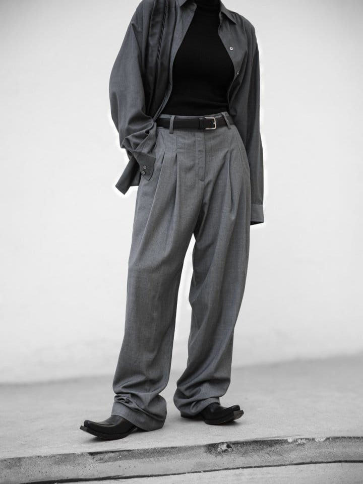 Paper Moon - Korean Women Fashion - #womensfashion - maxi length wide pin ~ tuck trouses - 5