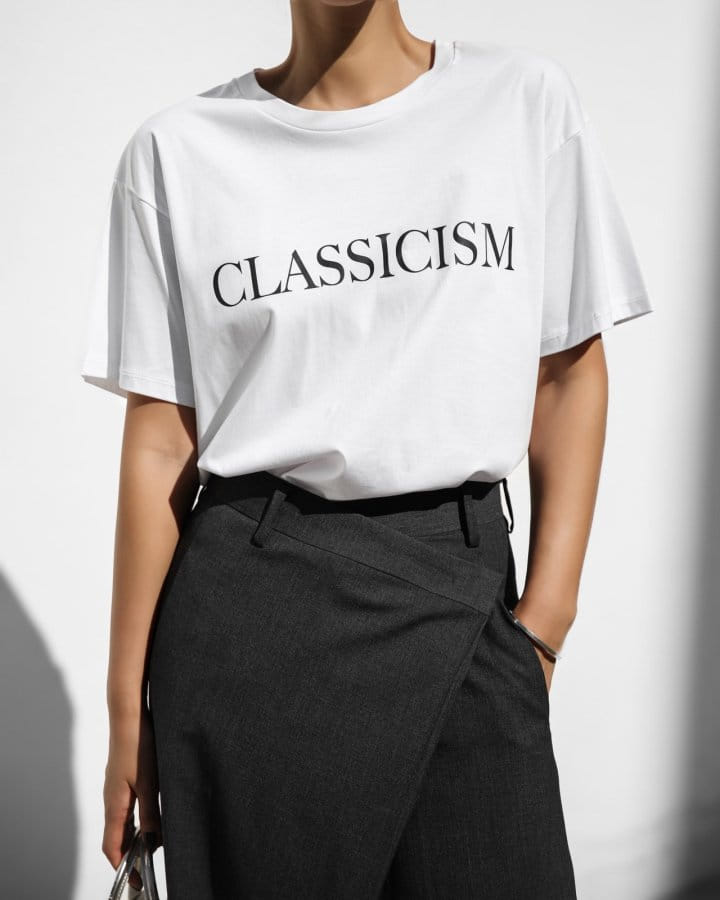 Paper Moon - Korean Women Fashion - #womensfashion - premium CLASSICISM print t ~ shirt - 2