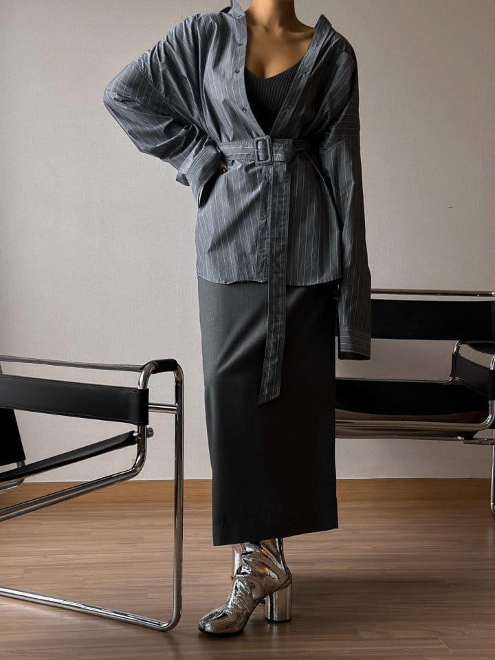 Paper Moon - Korean Women Fashion - #womensfashion - maxi length straight pencil line skirt