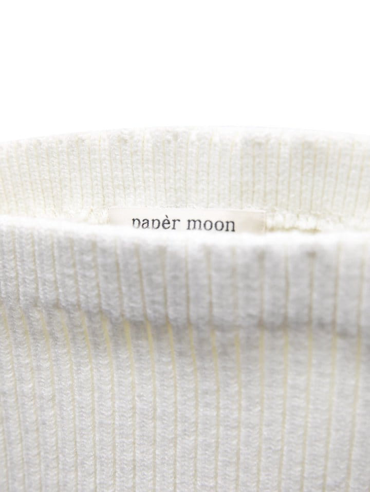 Paper Moon - Korean Women Fashion - #womensfashion - cropped ribbed strap shoulder knit top - 7