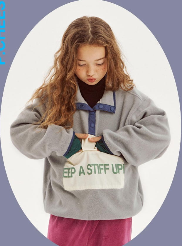 Peach-Cream - Korean Junior Fashion - #prettylittlegirls - Fleece Half Pullover - 5