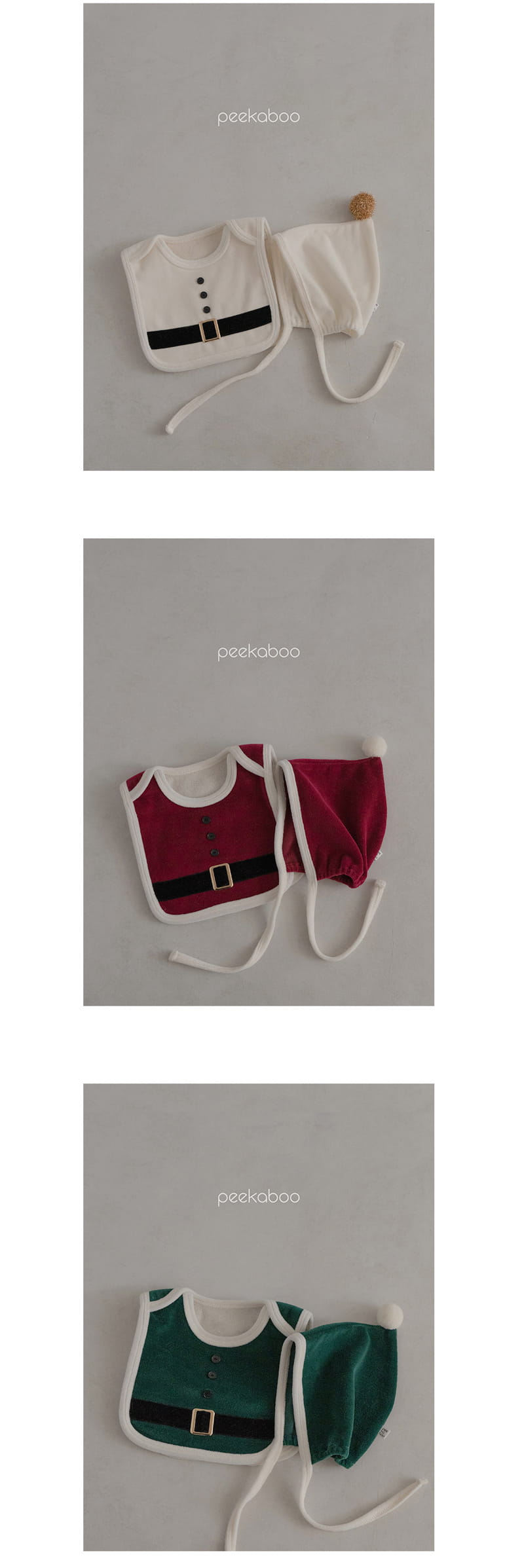 Peekaboo - Korean Baby Fashion - #babyboutique - Santa Bib - 3