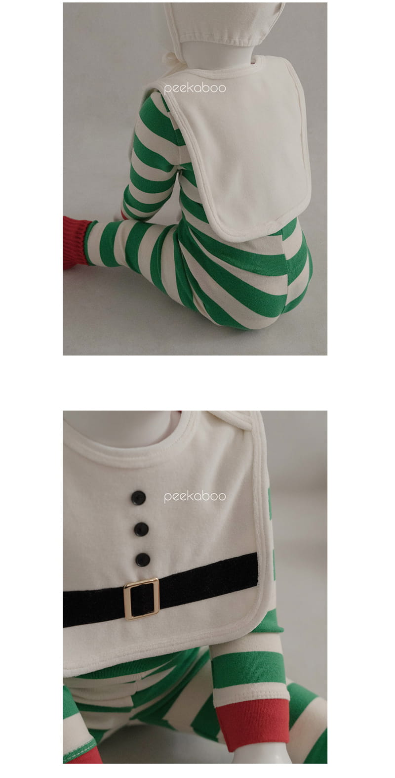 Peekaboo - Korean Baby Fashion - #babyboutique - Santa Bib - 4