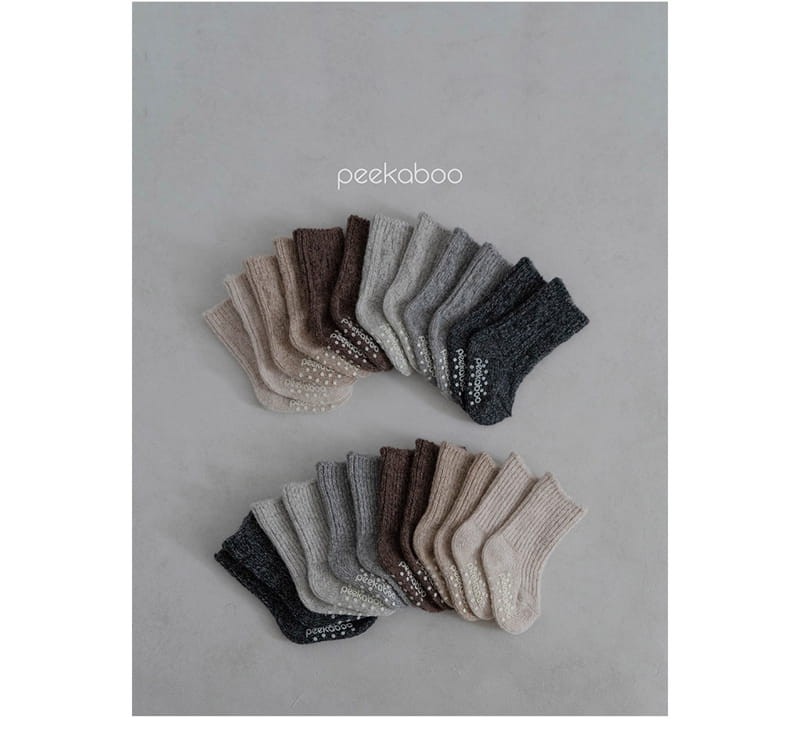 Peekaboo - Korean Baby Fashion - #babyoutfit - Rib Socks Set - 5