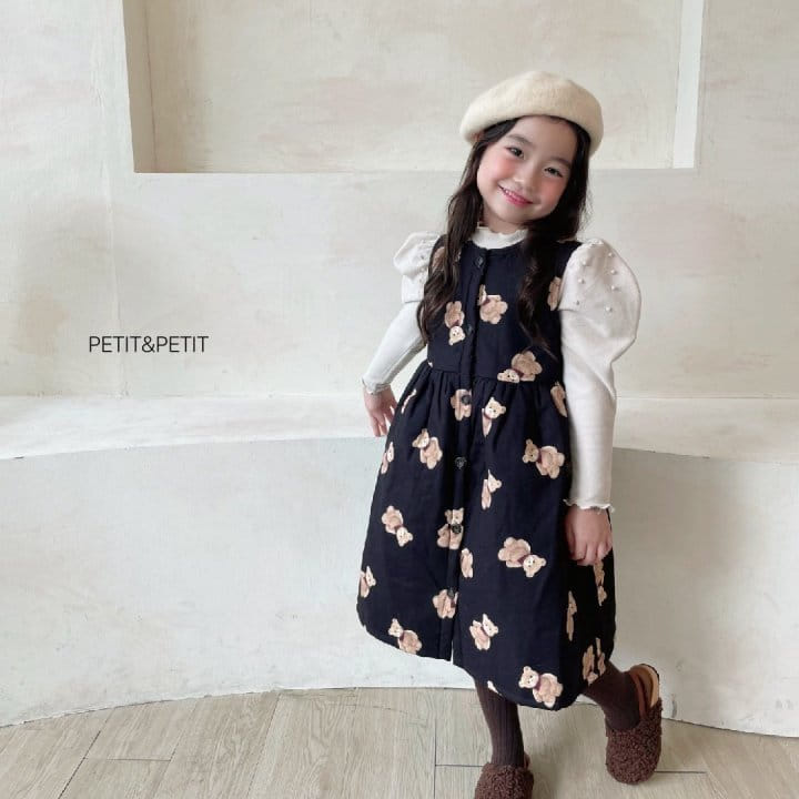 Petit & Petit - Korean Children Fashion - #kidzfashiontrend - Bear Bonding One-piece - 2