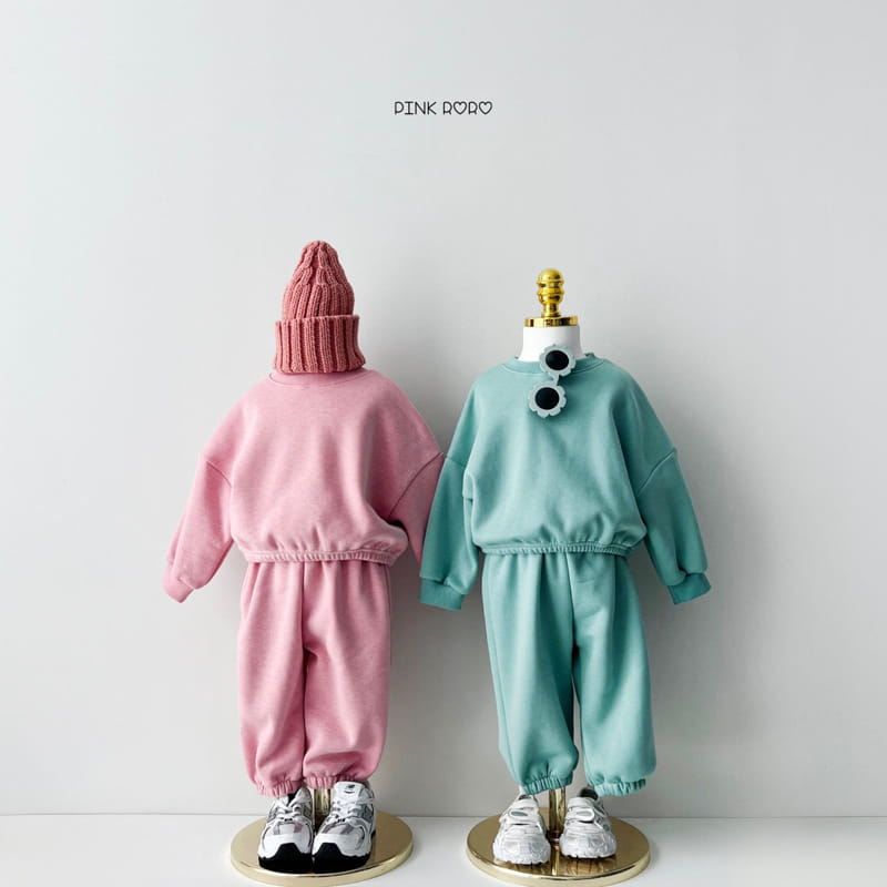 Pink Roro - Korean Children Fashion - #kidsshorts - Idol Fleece Top Bottom Set - 12