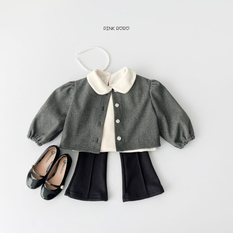 Pink Roro - Korean Children Fashion - #kidsshorts - Lovely Collar Tee - 8