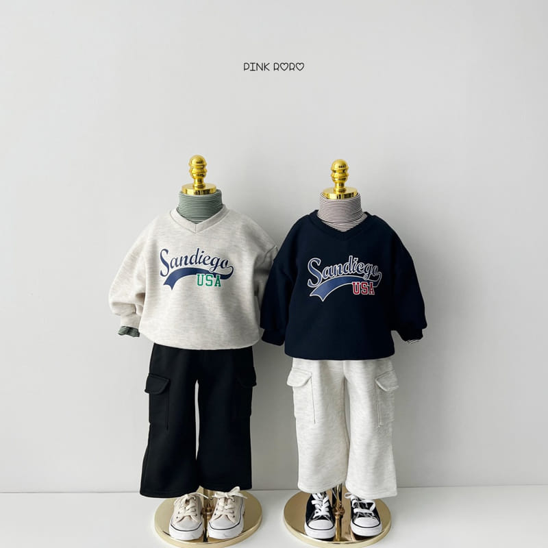 Pink Roro - Korean Children Fashion - #magicofchildhood - Sandiego V Neck Fleece Sweatshirt - 9