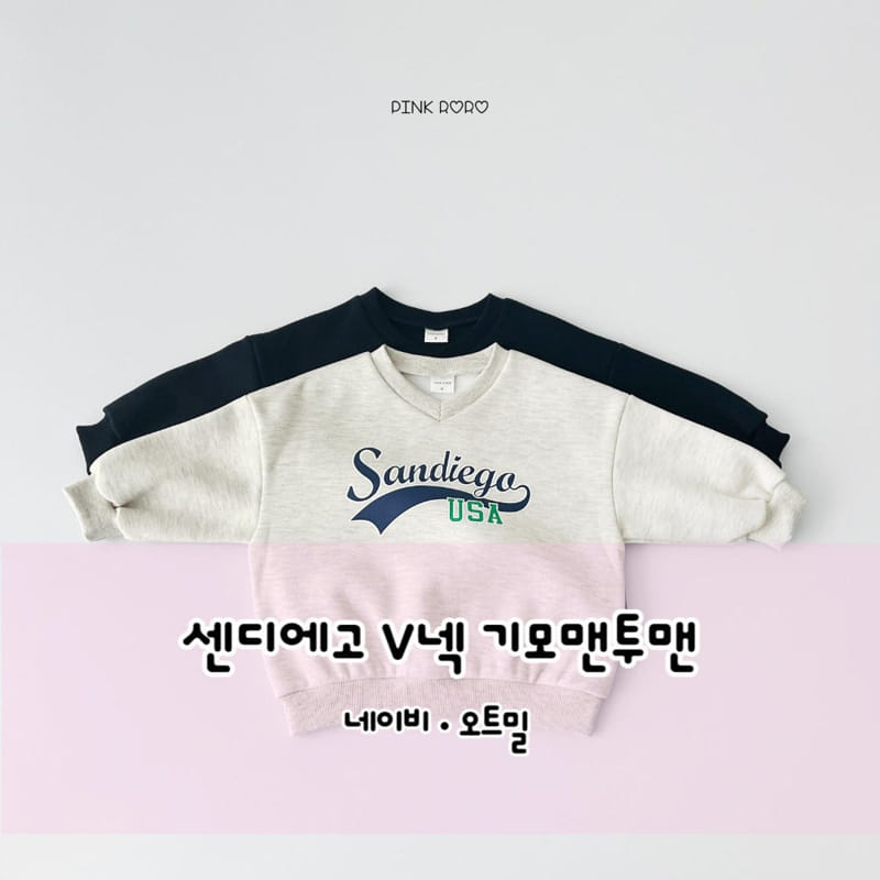 Pink Roro - Korean Children Fashion - #minifashionista - Sandiego V Neck Fleece Sweatshirt - 10