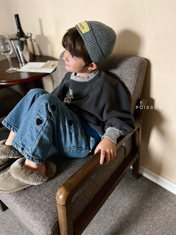 Poisson - Korean Children Fashion - #childofig - Kitch Heart Jeans - 3