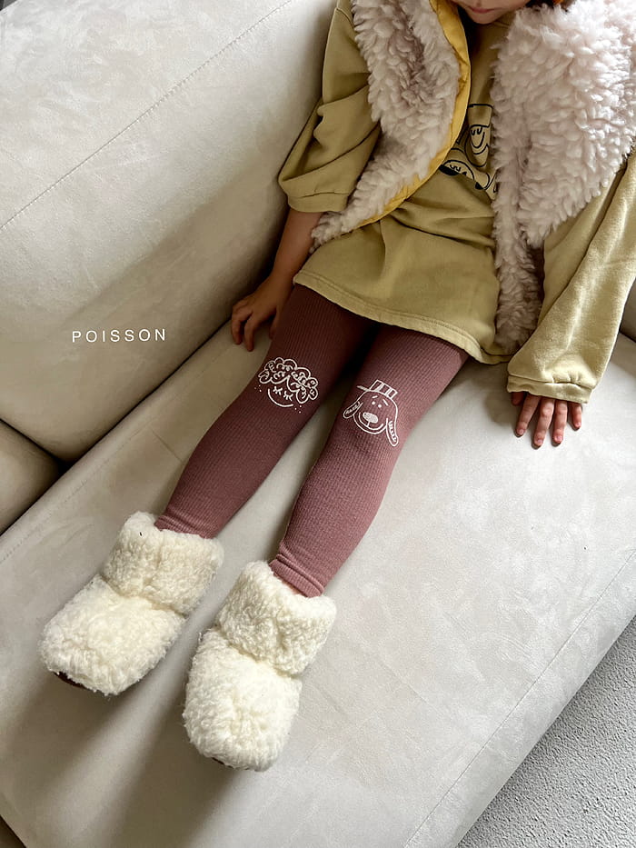 Poisson - Korean Children Fashion - #childofig - Drawing Leggings - 6