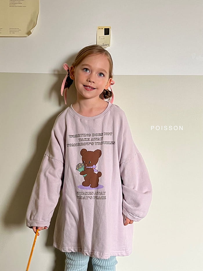 Poisson - Korean Children Fashion - #childofig - Bear Long Tee - 2