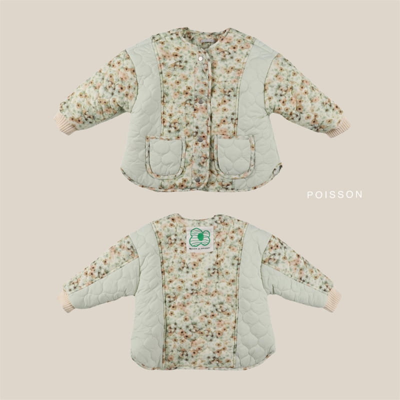 Poisson - Korean Children Fashion - #discoveringself - flower Padding Jacket